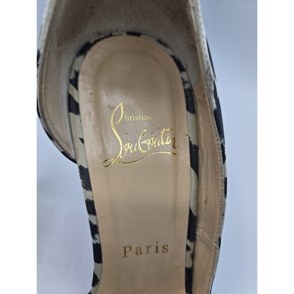 Christian Louboutin Iriza Animal Print Heels Size 8.5 - Picture 6 of 13